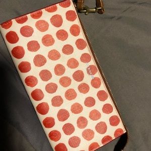 Coach Wristlet Red and White
